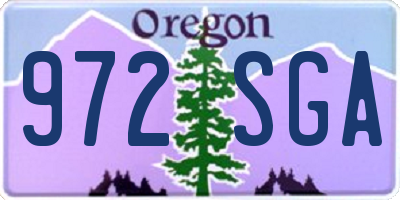 OR license plate 972SGA
