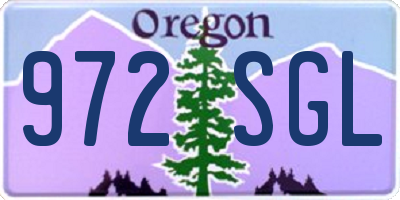 OR license plate 972SGL
