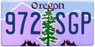 OR license plate 972SGP