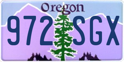 OR license plate 972SGX