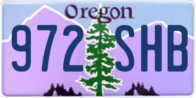 OR license plate 972SHB