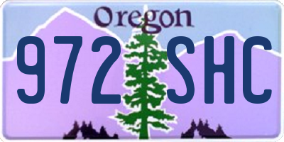 OR license plate 972SHC