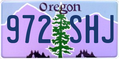 OR license plate 972SHJ