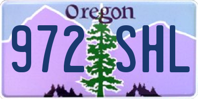 OR license plate 972SHL