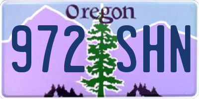 OR license plate 972SHN