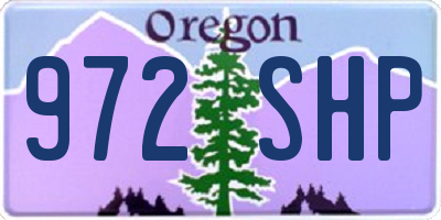 OR license plate 972SHP