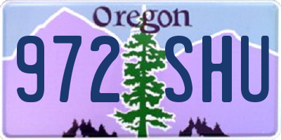 OR license plate 972SHU
