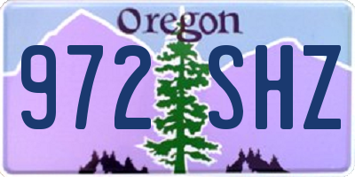 OR license plate 972SHZ