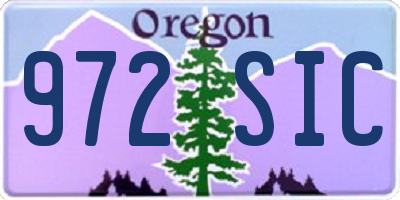 OR license plate 972SIC