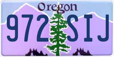 OR license plate 972SIJ