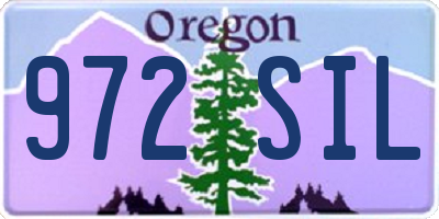 OR license plate 972SIL