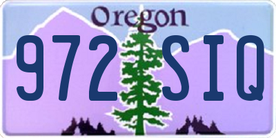 OR license plate 972SIQ