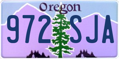 OR license plate 972SJA