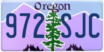 OR license plate 972SJC