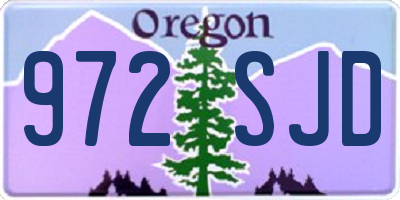 OR license plate 972SJD