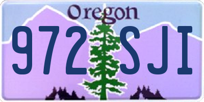 OR license plate 972SJI