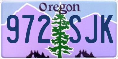 OR license plate 972SJK