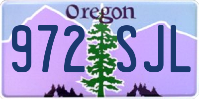 OR license plate 972SJL