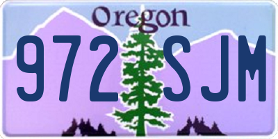OR license plate 972SJM