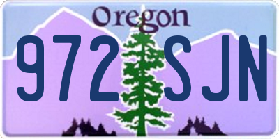 OR license plate 972SJN