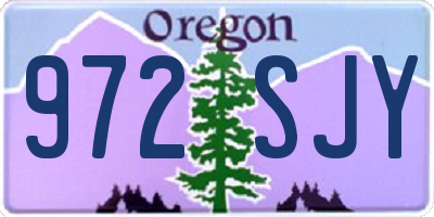 OR license plate 972SJY