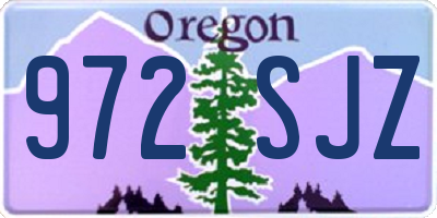 OR license plate 972SJZ