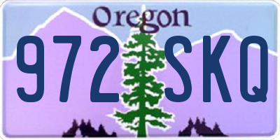 OR license plate 972SKQ