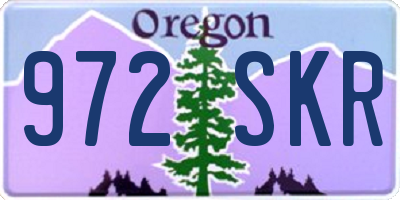 OR license plate 972SKR
