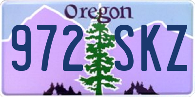 OR license plate 972SKZ