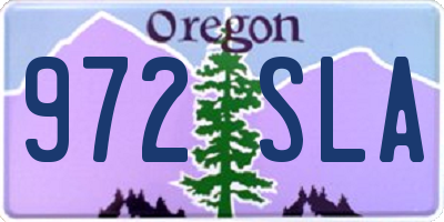 OR license plate 972SLA
