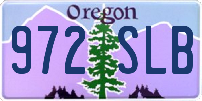 OR license plate 972SLB