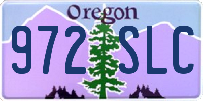 OR license plate 972SLC