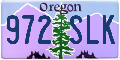 OR license plate 972SLK