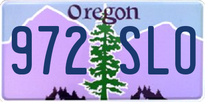 OR license plate 972SLO