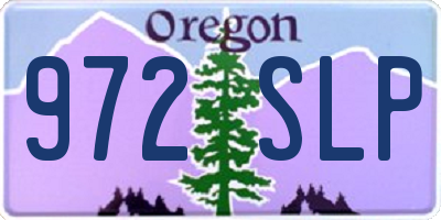 OR license plate 972SLP