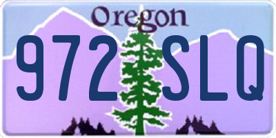 OR license plate 972SLQ