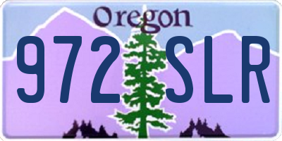 OR license plate 972SLR