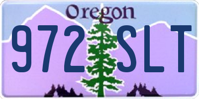 OR license plate 972SLT