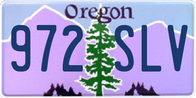 OR license plate 972SLV