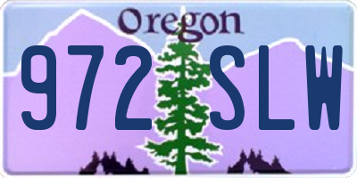 OR license plate 972SLW