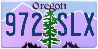 OR license plate 972SLX