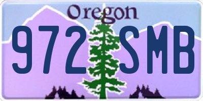 OR license plate 972SMB