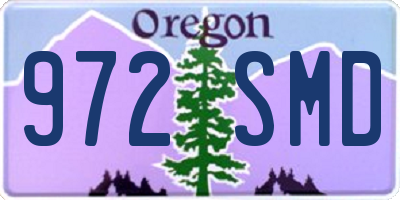 OR license plate 972SMD