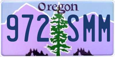 OR license plate 972SMM