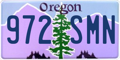 OR license plate 972SMN