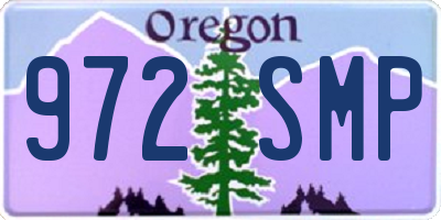 OR license plate 972SMP