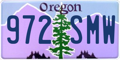 OR license plate 972SMW