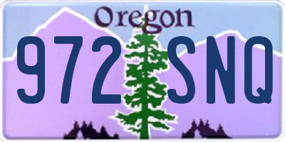 OR license plate 972SNQ