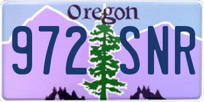 OR license plate 972SNR