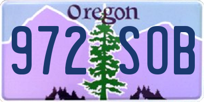OR license plate 972SOB